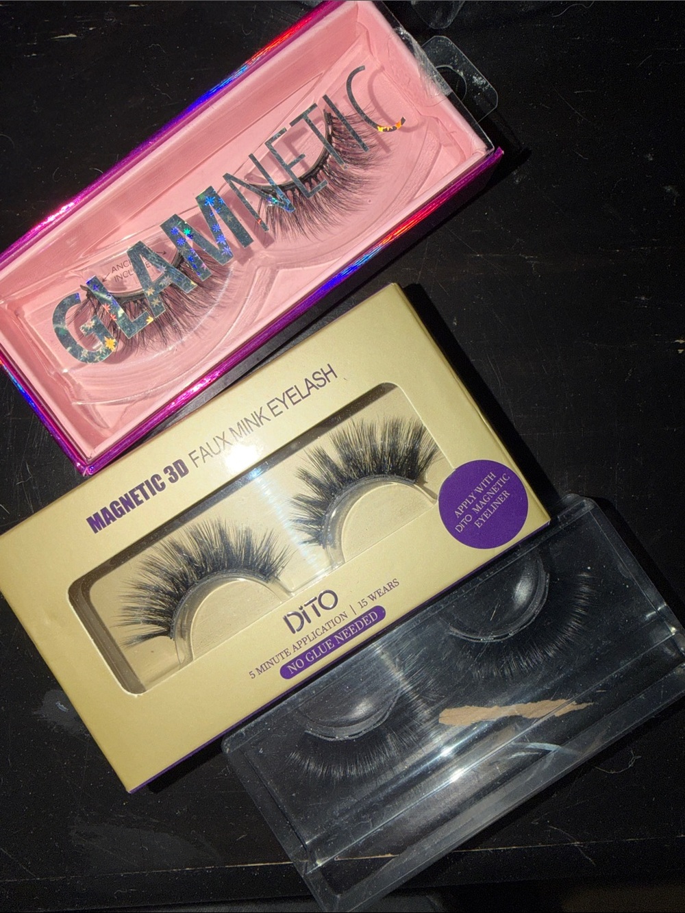 GLAMNETIC Pink Magnetic 3D Faux Mink Lashes + Dito Pair